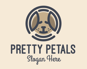 Puppy Dog Circle logo design