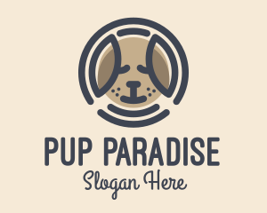 Pup - Puppy Dog Circle logo design