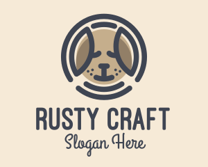 Puppy Dog Circle logo design