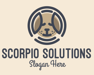 Puppy Dog Circle logo design