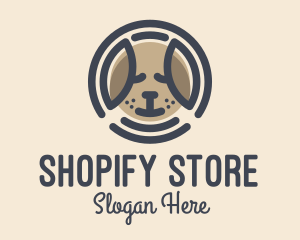 Puppy Dog Circle logo design