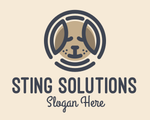 Puppy Dog Circle logo design