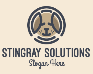 Puppy Dog Circle logo design