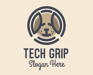 Puppy Dog Circle logo design