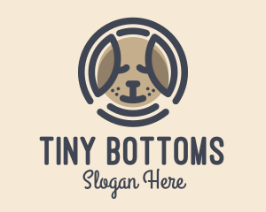 Puppy Dog Circle logo design