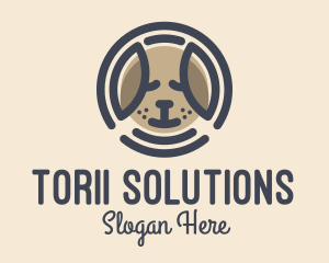 Puppy Dog Circle logo design