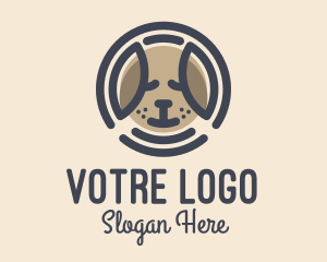 Puppy Dog Circle logo design