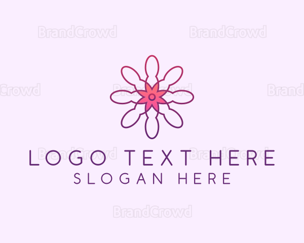 Minimalist Wellness Flower Logo