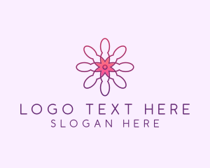 Home Decor - Minimalist Wellness Flower logo design
