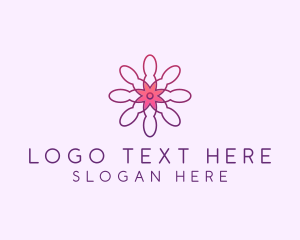 Minimalist Wellness Flower Logo