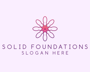 Minimalist Wellness Flower logo design