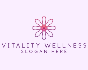 Wellness Flower Petal logo design