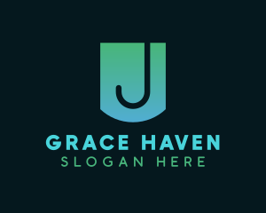 Gradient J Badge Logo