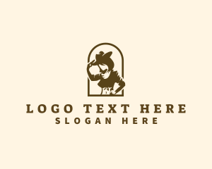 Texas - Western Cow Girl logo design