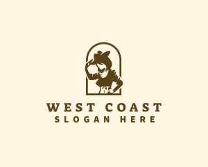 Western Cow Girl  logo design