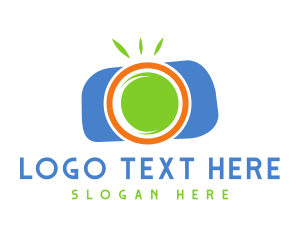 Tagline - Camera Shutter Fruit logo design