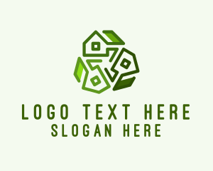 House And Lot - House Village Realty logo design