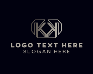 Emblem - Builder Engineer Monogram Letter KK logo design