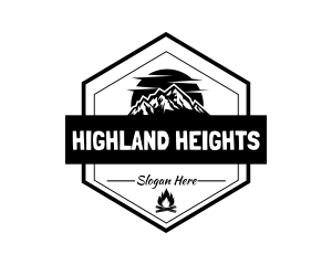 Highland - Mountain Outdoor Camp logo design