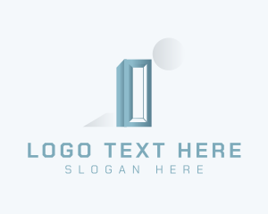 Leasing Agent - Minimalist Geometric Building logo design