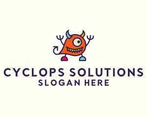 Alien Cyclops Toy logo design