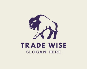 Trader - Bison Marketing Company logo design