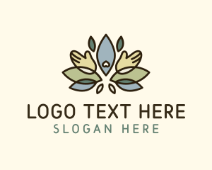 Clean - Lotus Hand Lineart logo design