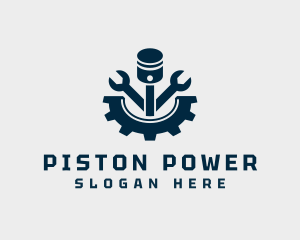 Piston - Automotive Engine Piston logo design