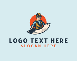 Foreman Construction Worker  Logo