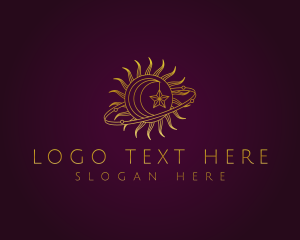 Astronomy - Moon Sun Star Astronomy logo design