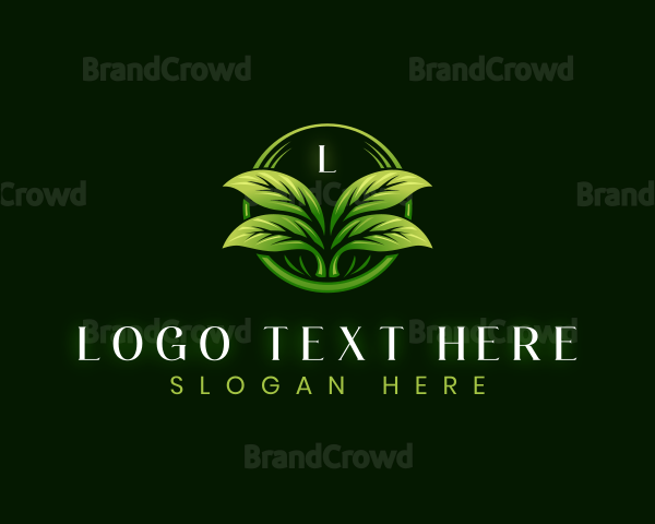 Leaf Landscaping Lawn Logo