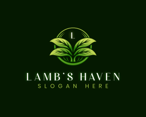 Leaf Landscaping Lawn logo design