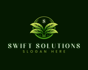 Leaf Landscaping Lawn logo design