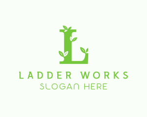 Plant Leaf Letter L logo design