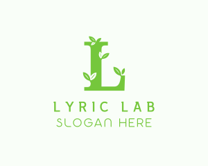 Plant Leaf Letter L logo design