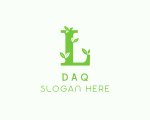 Natural - Plant Leaf Letter L logo design