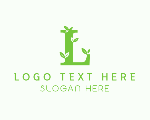 Plant Leaf Letter L Logo