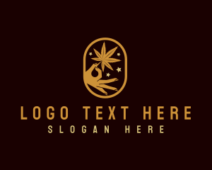 Weed - Cannabis Marijuana Hand logo design