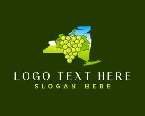 Map - New York Niagara Grape logo design