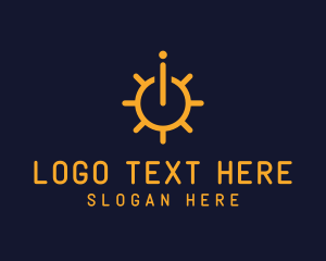 Cogwheel - Power Gear Letter I logo design