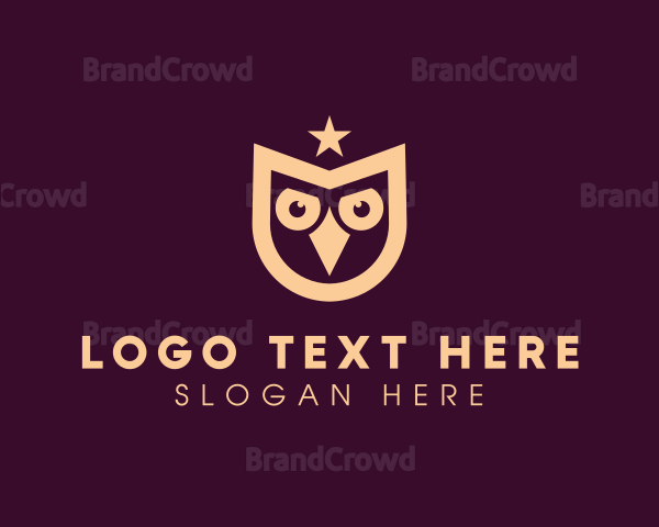 Star Owl Bird Logo