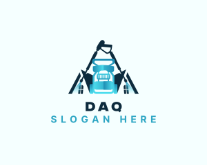 Disinfection - Pressure Washer Cleaner Housekeeping logo design