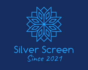 Freezer - Blue Minimalist Snowflake logo design