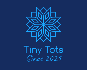 Cooler - Blue Minimalist Snowflake logo design