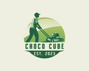 Lawn - Lawn Mower Gardener logo design