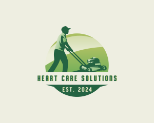 Lawn Mower Gardener logo design