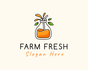 Fresh Orange Juice logo design