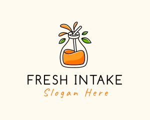 Fresh Orange Juice logo design