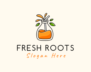 Fresh Orange Juice logo design