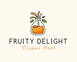 Fruity - Fresh Orange Juice logo design